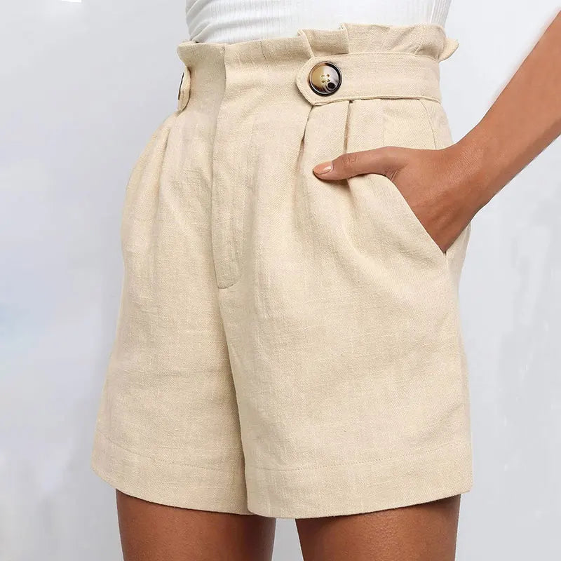 Shorts  Alfaiataria Com Cós Franzido