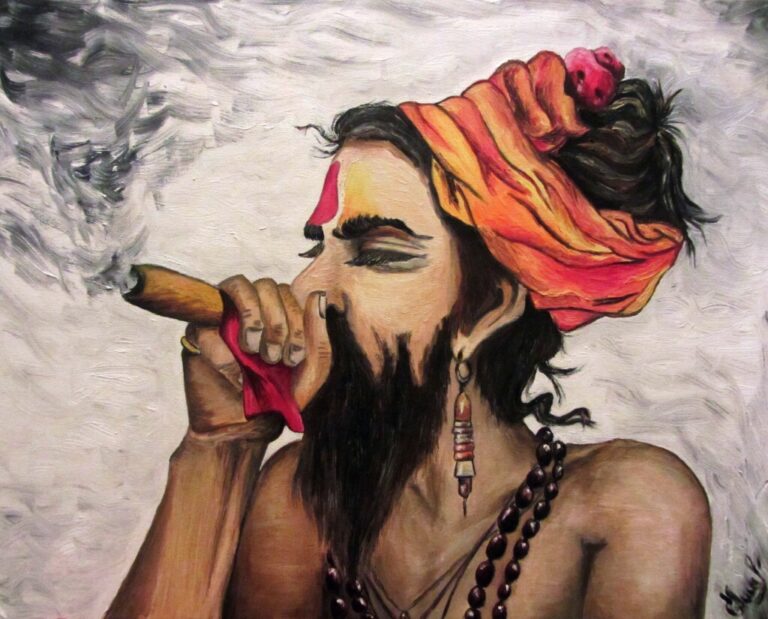 Hindu, Oil on canvas by Lana Swan