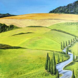 Toscana, Italy, original oil painting by Lana Swan