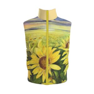 Sunflowers at Sunset Unisex Art Gilet by Lana Swan