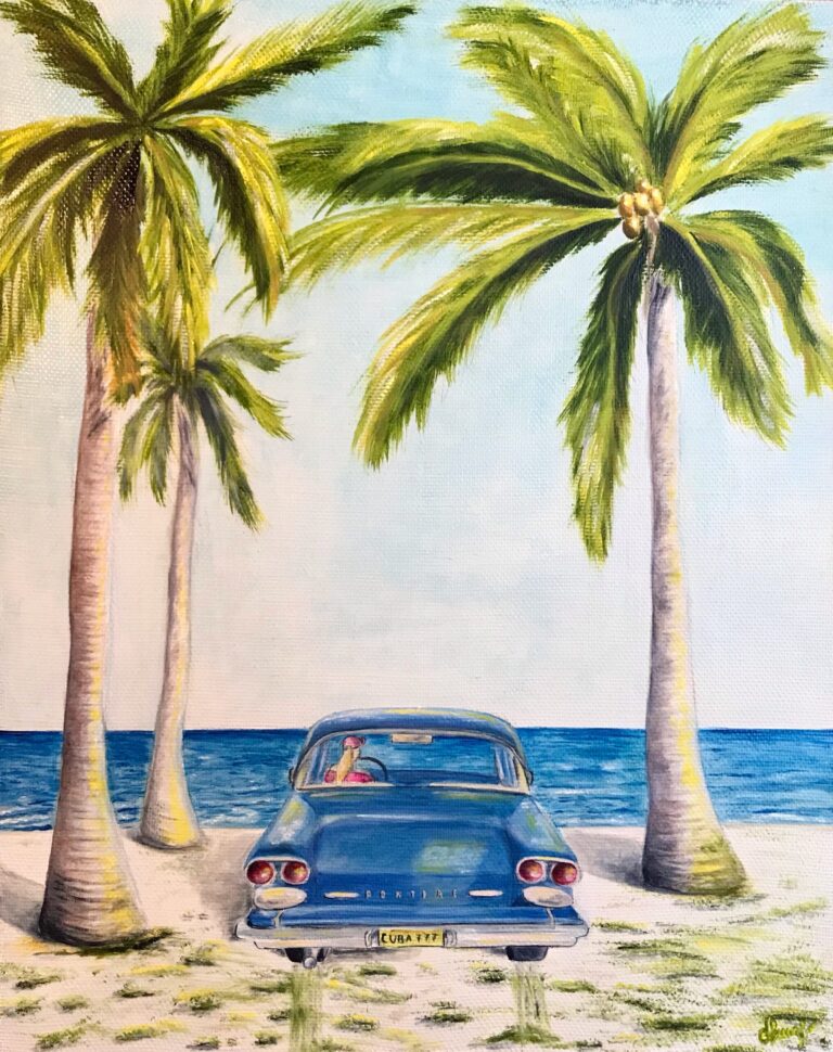 Lovely Cuba, Original oil on linen canvas by Lana Swan